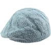 Melegari Cappelleria Berretto di Maglia, Basco di Maglia, Lana Angora, Made in Italy, Donna/Ragazza, Autunno/Inverno (Azzurro)