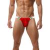 SEAUR Costume da bagno da uomo, sexy, push-up, imbottito, slip da bagno, staccabile, a vita bassa, spiaggia, nuoto, A02# Rosso, L