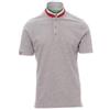 Ergos Workwear Payper - NATION Polo 100% Cotone Piquet con Tri Colore da Uomo Mezza Manica Colore: GRIGIO MELANGE/ITALIA, Taglia: L