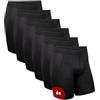 DANISH ENDURANCE Boxer Uomo Sportivi, 6 Paia, Nero, L