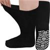 LOFIR Calze Uomo Cotone Diabetici: Calzini Senza Elastico Donna Antiscivolo Senza Cuciture Calze Diabetici Calzini Uomo Extra Larghi per caviglie Piedi Gonfi Nero 39-46 3 Paia