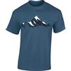 Baddery Maglietta da Escursione - „Vento di Montagna" (Blu Denim L)