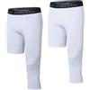 SHAIYOU 2 Pezzi Pantaloni A Compressione 3/4 da Uomo, Pantaloncini A Gamba Singola, Leggings Ad Asciugatura Rapida per Allenamento in Palestra Biancheria Intima Sportiva da Basket