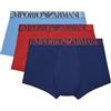 Emporio Armani Boxer Aderenti da Uomo Shiny Logoband 3-Pack Trunk