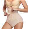 KUMAYES Mutande Contenitive Donna pancera Contenitiva a Vita Alta Dimagrante Intimo Modellante Pancia Piatta Shapewear (Beige, S)