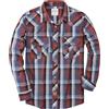 Dubinik® Camicia Uomo Quadri Bottoni Vintage Casual Camicia con Bottoni Automatici Western Camicia Cowboy Uomo Regular Fit