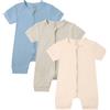 amropi Neonato Bimba Bimbo Pagliaccetto 3 pezzi Pigiama Manica Corta Jumpsuit Cerniera Tutine