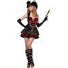 MODSGUE Costume sexy da direttore del circo - Costume sexy da donna - Burlesque - Scaldamuscoli lunghi con cintura, cappello da donna travestimento carnevale Halloween & feste a tema