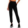 80 STREET Pantalone Felpa Garzata Donna con Tasche e Polsi Sportivo Jogging 100% Made in Italy (XXL, Nero)