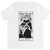 PRO' line Dshirt14 T-Shirt Donna Tarot De Marseille La Papesse - Tarocchi La papessa in Cotone Bio - Earthpositive & Vegan Approved - Handmade (IT, Testo, M, Regular, Regular, White)