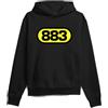 Generico Felpa con Cappuccio Nera 883 Band | Made in Italy