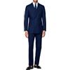 VEQUÈ Abito da Uomo Cerimonia Elegante Doppiopetto Vestito Completo Sartoriale Doppio Petto Giacca e Pantalone Formale (IT, Numero, 50, Regular, Regular, Royal)