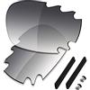SAUCER Lenti di ricambio di alta qualità e kit di gomma per occhiali da sole Oakley Jawbone Vented Racing Jacket (Low Bridge Fit), Tinta Gradiente Grigio, Taglia unica