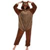 Luojida Tuta unisex adulta, pigiama onesies animale Cosplay Panda Deguisement Deguisement Halloween Donna Uomo con Cappuccio Zip Kigurumi Halloween Costume Animali Carnevale, Stile 4, XXL