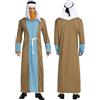 Generisch Costume da pastore in due pezzi, da uomo, con copricapo, costume da ballo, costume da carnevale, abbigliamento medievale, arabo