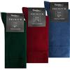 Rainbow Socks - Uomo Eleganti Calze Antibatteriche con Ioni d'Argento - Verde Bottiglia Rosso Scuro Jeans Colorati - Taglia 44-46