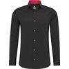 Rusty Neal Camicia da uomo Premium Slim Fit a maniche lunghe, elasticizzata, colore grigio, con collo a ventaglia, per il tempo libero, M