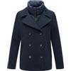 MARIKOO Cappotto da donna corto invernale con colletto trapuntato (rimovibile) effetto lana Aylaraa 16 S-3XL