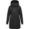Navahoo Cappotto invernale da donna alla moda, parka caldo con (cappuccio rimovibile) e spallacci interni, Winterzart 14 S-6XL, Nero , S