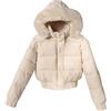 Generico Piumino trapuntato con coulisse moda invernale da donna Piumino con colletto alla coreana Giacca con gemelli caldi invernali Piumino foderato caldo spesso (Mandorla,L)