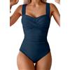 CheChury Costume Intero Donna Modellante Costumi Interi da Bagno Push Up Scollo a V Costume da Bagno Intero Donna Curvy Controllo della Pancia Monokini Costumi Piscina Beachwear Swimwear Sportivo