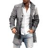 LOIJMK Uomini Plus Size Inverno Cappotto Collare Manica Lunga Giacca Imbottita Vintage Addensare Guaina Pelle di Pecora Giacca Pantaloni corti Uomo
