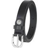 Lindenmann leather belt for women, women's leather belt, Farbe/Color:nero, Size US/EU:Bundweite 100 cm Gesamtlänge 115 cm W 39.5 XL