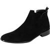 Generisch Stivaletti da uomo Camoscio E Basso Grandi Taglie - Stivali Corti Imbottiti Con Tacco Stivali Occidentali Scarpe basse Comodi Stivali in Pelle Business Stivali classici Chelsea Boot Scarpe da trekking
