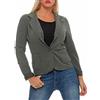malito more than fashion Malito Classico Blazer nella Base-Look Giacca Camicetta Elegante Ufficio 1651 Donna (S, Oliva)