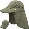 Huakunda Cappello con protezione per il collo staccabile multiuso estivo cappello da sole protezione solare traspirante asciugatura rapida protezione UV