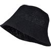 styleBREAKER Cappello da Sole Femminile in Paglia di Carta Pieghevole, Cappello da Pescatore Leggero con Fascia Antiscivolo, Protezione Solare Estiva per Outdoor e Spiaggia, Nero