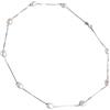 tuwiwol Collana di perle da donna in argento, sostituzione decorativa in tinta unita, portatile, alla moda, per ragazze, da donna, da sposa, girocollo, Bianco, 50 cm