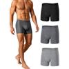 TRENDOUX Mutande Uomo Boxer in Modal 60S Morbido, Comodi e Traspiranti, Design Senza Cuciture, Intimo da Uomo a Gamba Lunga Anti-Sfregamento Confezione da 3 - Taglia L