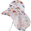 MK MATT KEELY Cappello da Sole Bambini con Visiera Estivo Protezione Nuca Cappellino con Tesa Larga per 3 a 12 Anni Ragazzi Ragazze,Pesce Bianco
