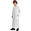 GladThink Ragazzo Mediorientale Musulmano Arabo Ragazzo Thobe Thawb Caftano, bianco, 140 cm