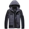TOKYMOON Giacca Montagna Uomo Giacca Trekking Donna Parka Giacca Softshell Mantieni Caldo Giacche Sportive Traspirante Giacca da Sci Impermeabile Antivento Cappotto Invernale (6XL, Grigio scuro)