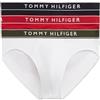 Tommy Hilfiger Uomo Slip Hipster Confezione da 3 con Fascia con Logo
