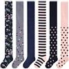 L&K-II Set di 6 collant per bambina Collant in cotone caldo in diversi modelli e colori 27257 134/140