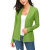 EXCHIC Donna Casuale Lunghe Maniche V Collo Aperto Fronte Maglia Cardigan (L, Oliver)