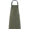 GIBLOR'S Grembiule Cucina Jersey, con Pettorina Rettangolare e Regolabile (verde militare)