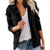 JokeLomple Giacca Primaverile Donna - Cappotto Corto Parka in Cotone Giubbotto Leggero Slim Fit Leggere Sport Casual Giacca Offerta per Primavera Cachi Giacca Primaverile