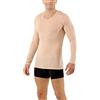 ALBERT KREUZ Uomo Maglietta Intima Tecnica Lana Merino -Tencel™ Lyocell Invisibile Scollo Rotondo Maniche Lunghe Color Carne L
