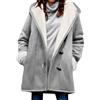 Svanco Cappotto Duffle‑Coat Donna Pelle Di Daino Foderato Con Cappuccio | Interno Sherpa Morbido, Cappuccio Integrato, Chiusura A Bottoni A Corno, Tasche Laterali, Per Inverno E Uso Quotidiano