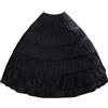 BEAUTELICATE Sottogonna Petticoat Donna Gonna Lunga 6 Cerchio Crinolina Rockabilly Vintage Sottoveste per Vestito Abito da Sposa Anni 50 Bianca Nera