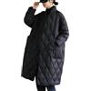 Yancremio Giacca Invernale Calda da Donna con Collo Alto e Lungo Piumino Giacca Oversize alla Moda per Il Tempo Libero Giacca Antivento Elegante con Bottoni da Lavoro (Nero,L)