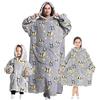Surwin Coperta con Cappuccio Indossabile Felpa, Invernale Morbida Animale Kawaii Peluche Oversize Divano TV Plaid Coperta Hoodie con Tasca per Donna, Uomo, Adolescenti, Bambino