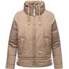 Navahoo, giacca leggera da donna, trapuntata, per la mezza stagione, corta, oversized, con maniche a pipistrello, Luftzauber, 14, XS-XXL, tortora grigio, L