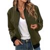 Generico Giacca Primaverile Donna, Giacca Mezza Stagione Donna, Giacche Primaverili Elegante Bomber Leggera Giubbotto a Vento Cappotto Con Zip
