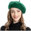 ZLYC Donna Lana Basco Scozzese Stile Francese Berretto