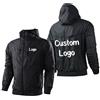 East-hai-buy Fai da Te Stampa Logo/Testo Giubbotti da Uomo Felpa con Cappuccio Impermeabile Giacca Cappotto Casual Abbigliamento Maschile Personalizzato Top Black,M